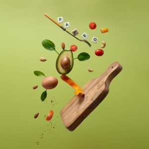 alt="Hair growth foods like eggs, nuts, berries, spinach, and avocado"