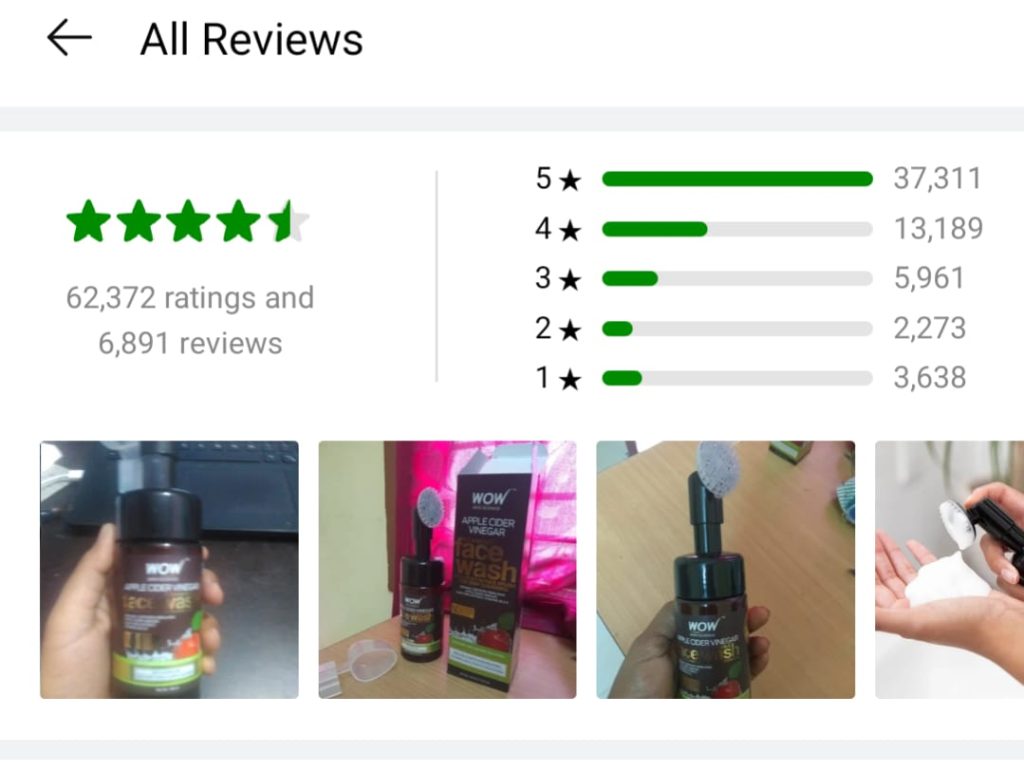 alt"=oily skin foaming facewash product review screenshot images"