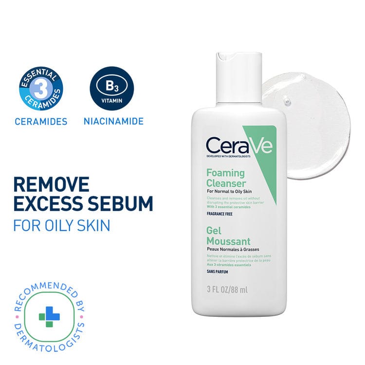 alt="CeraVe vs Derma Co 2%– CeraVe Foaming Facial Cleanser for normal to oily skin, gentle daily face wash with ceramides and hyaluronic acid"